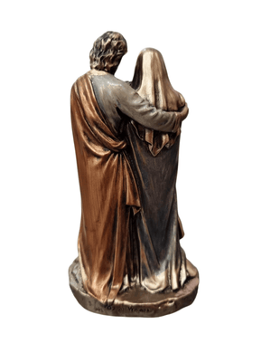 Imagem da Sagrada Família em Resina com Acabamento em Bronze 8,5 cm