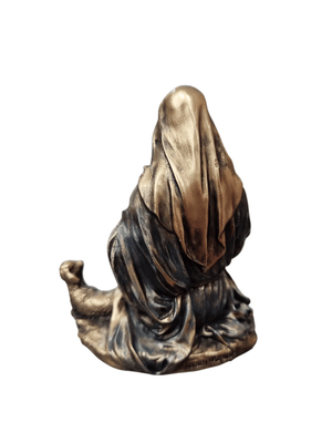 Imagem da Nossa Senhora com Menino Jesus em Resina com Acabamento em Bronze 6,5 cm