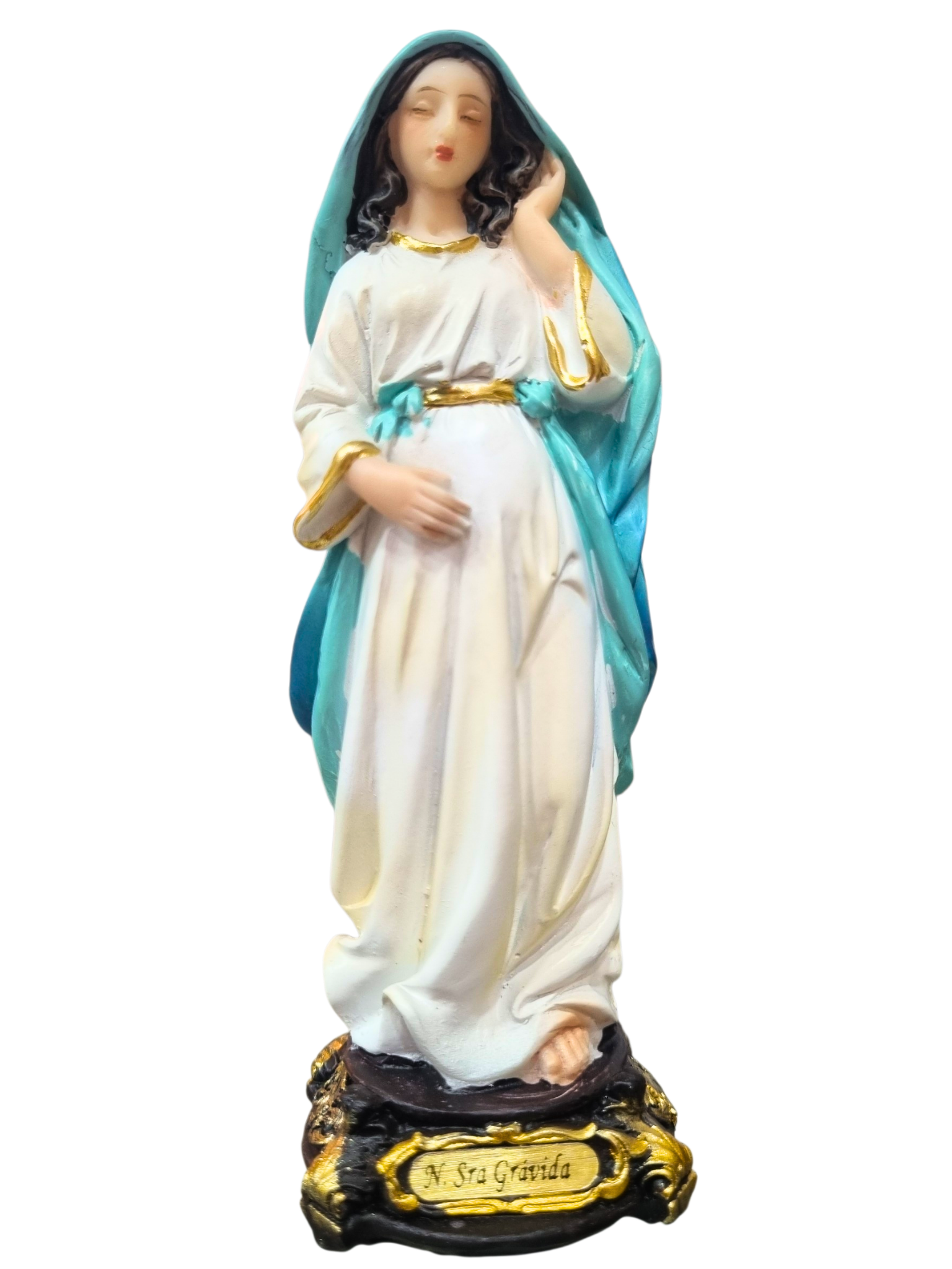 Imagem de Nossa Senhora Grávida em Resina 12,5 cm
