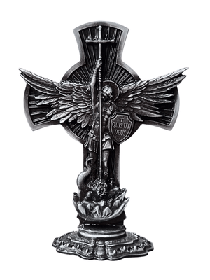 Adorno Cruz de São Miguel 14 cm-TerraCotta Arte Sacra