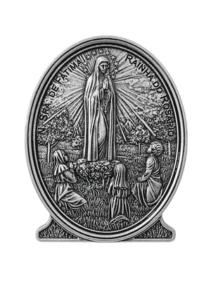 Adorno de Nossa Senhora de Fátima em Bronze 16,5 cm-TerraCotta Arte Sacra