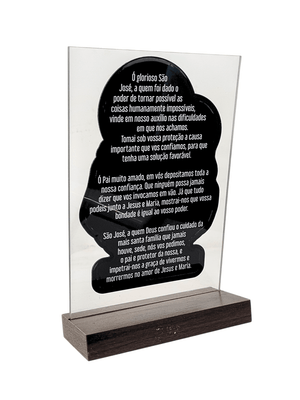 Adorno de São José em Bronze com Oração 21 cm-TerraCotta Arte Sacra