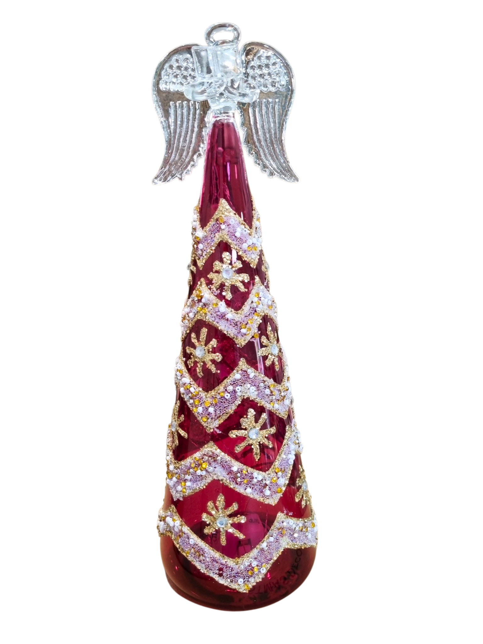Anjo Natalino em Cristal De Murano com Led 27 cm-TerraCotta Arte Sacra