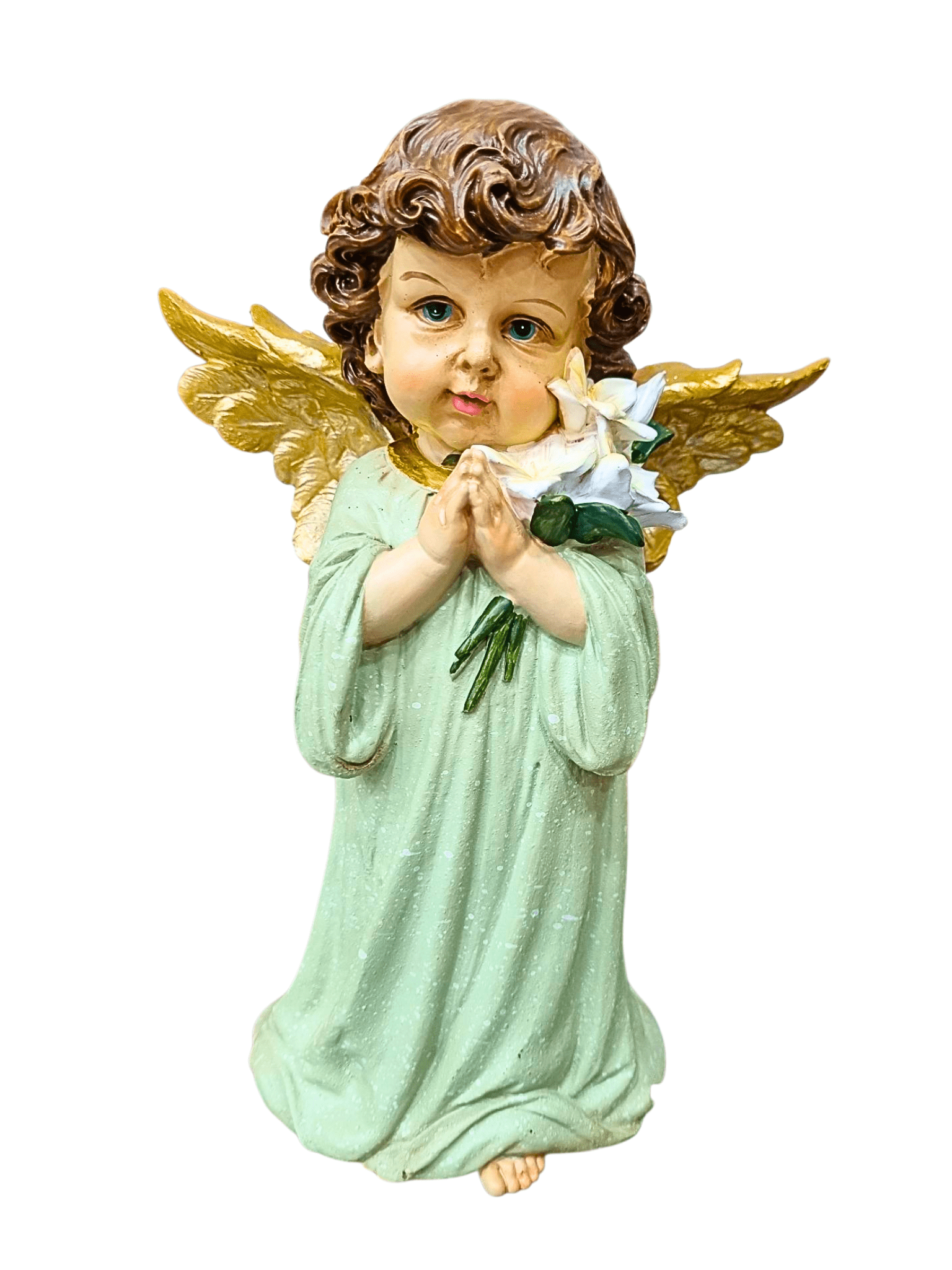 Anjo Orando em Resina 22 cm-TerraCotta Arte Sacra