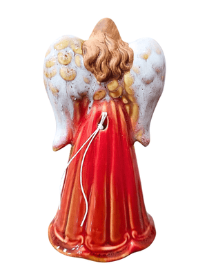 Anjo Sino em Porcelana Vermelho 12 cm-TerraCotta Arte Sacra