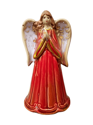 Anjo Sino em Porcelana Vermelho 12 cm-TerraCotta Arte Sacra