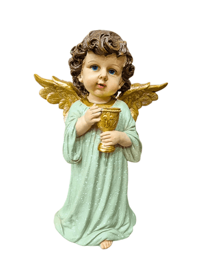 Anjo com Cálice em Resina 22 cm-TerraCotta Arte Sacra
