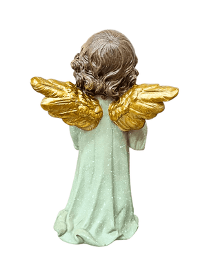 Anjo com Harpa em Resina 17 cm-TerraCotta Arte Sacra