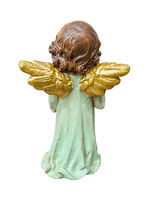 Anjo com Sanfona em Resina 17 cm-TerraCotta Arte Sacra