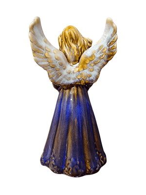 Anjo em Porcelana Azul 15 cm-TerraCotta Arte Sacra