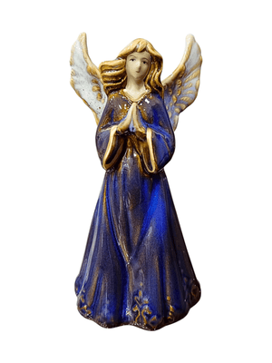 Anjo em Porcelana Azul 15 cm-TerraCotta Arte Sacra