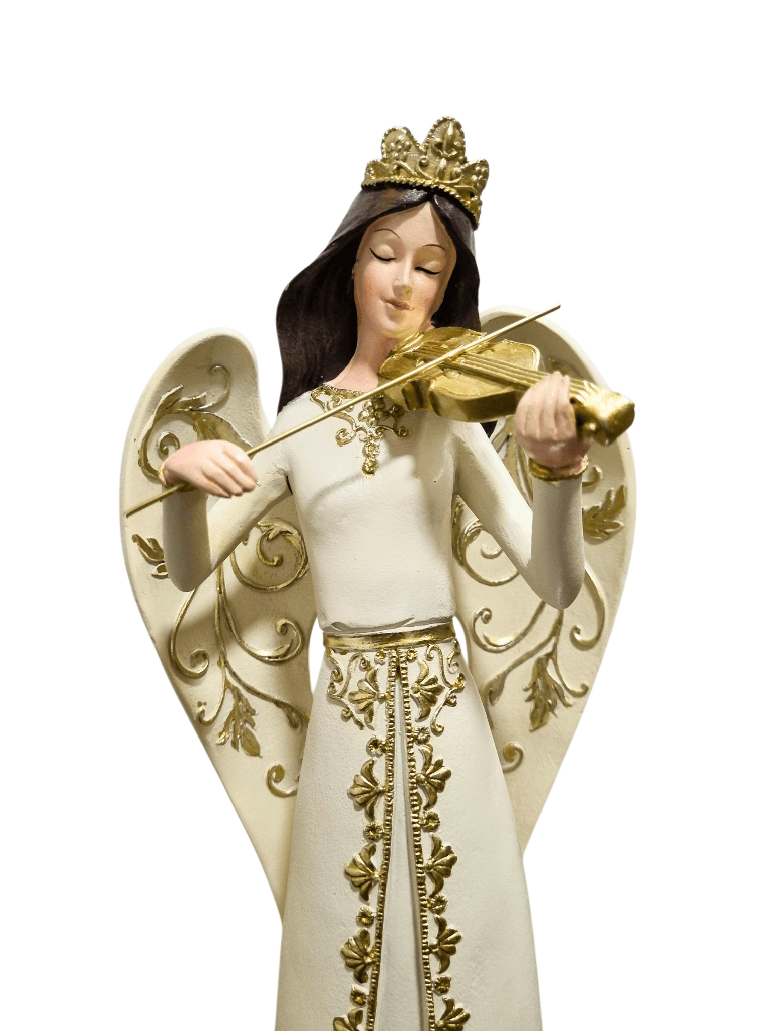 Anjo em Resina com Violino 36 cm-TerraCotta Arte Sacra