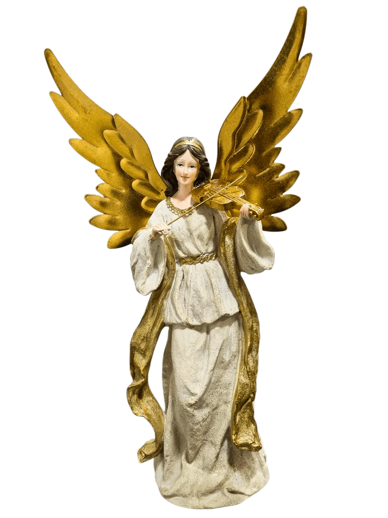 Anjo em Resina com Violino 46 cm-TerraCotta Arte Sacra