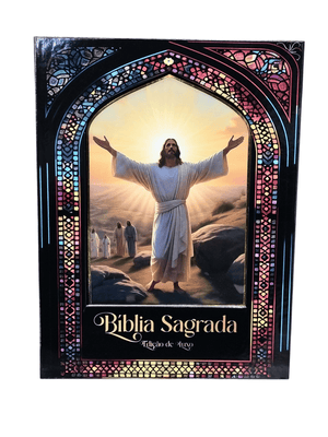 Bíblia Sagrada Ilustrada Edição Premium Jesus Vinde a Mim-TerraCotta Arte Sacra