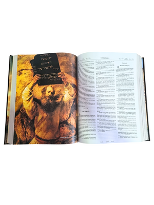 Bíblia Sagrada de Luxo Sagrada Família e Jesus Misericordioso Preta-TerraCotta Arte Sacra