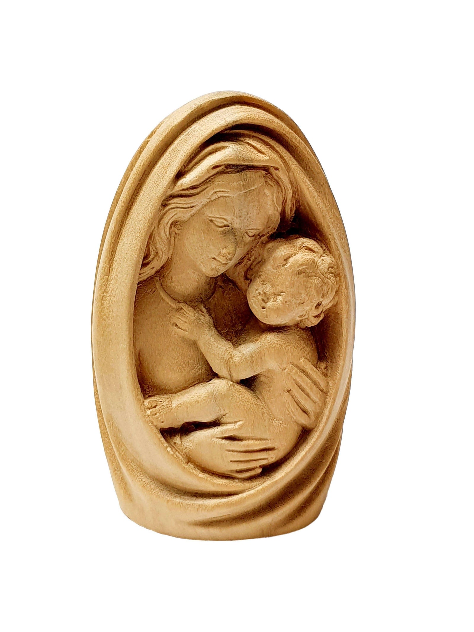 Busto Madona Clássica em Madeira 9,5 cm-TerraCotta Arte Sacra