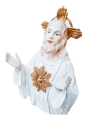 Busto do Sagrado Coração de Jesus em Porcelana 25 cm-TerraCotta Arte Sacra