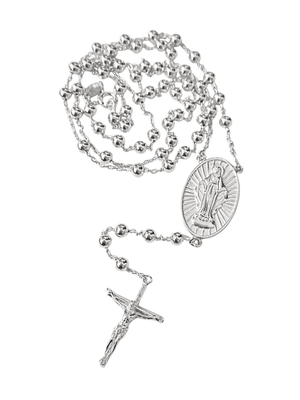 Colar Terço em Prata de Lei 925 com Entremeio Medalha Milagrosa-TerraCotta Arte Sacra