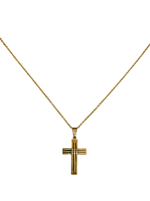 Corrente Aço Inox Dourada com Frisos-TerraCotta Arte Sacra