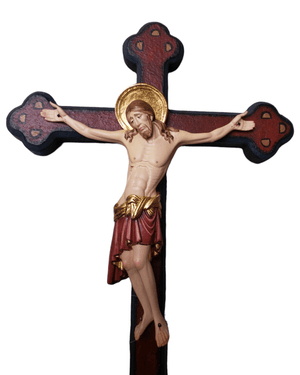 Crucifixo Barroco Italiano com Resplendor 36 cm-TerraCotta Arte Sacra