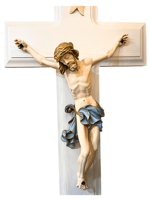 Crucifixo de Madeira Cristo em Resina 1,17 m-TerraCotta Arte Sacra
