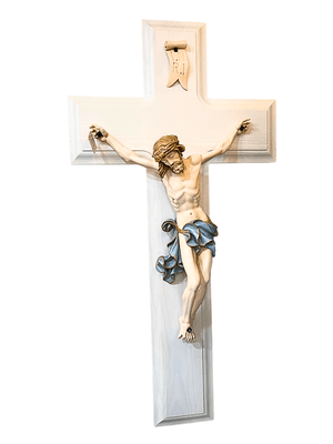 Crucifixo de Madeira Cristo em Resina 1,17 m-TerraCotta Arte Sacra