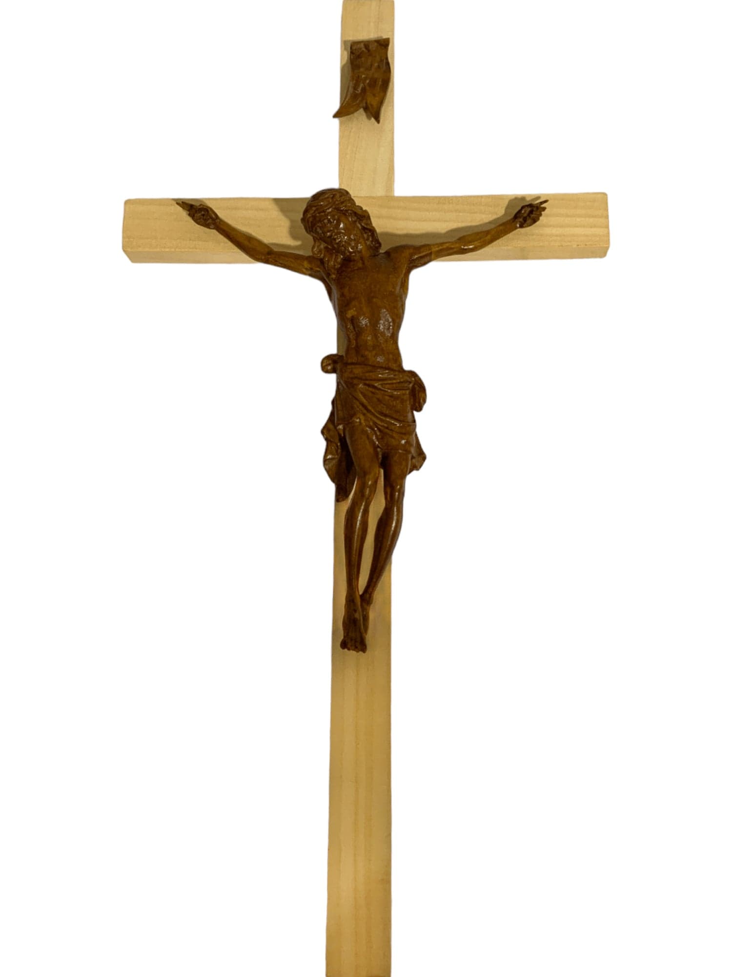 Crucifixo de Madeira com Cruz Clara 35 cm-TerraCotta Arte Sacra