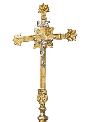 Crucifixo de Mesa Banhado à Ouro 58 cm-TerraCotta Arte Sacra