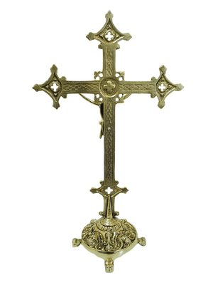 Crucifixo em Bronze com Pedestal 46x28cm-TerraCotta Arte Sacra