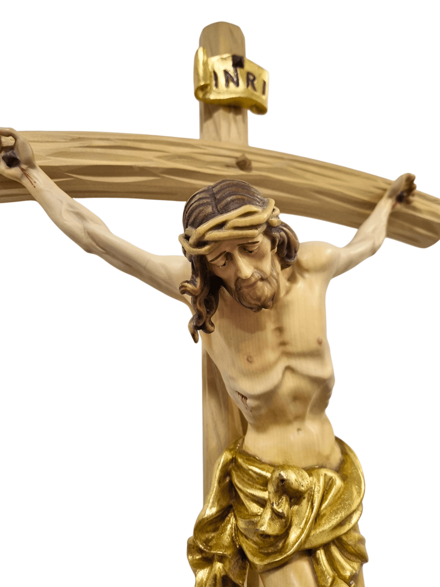 Crucifixo em Madeira Italiana Colorido 70 cm-TerraCotta Arte Sacra