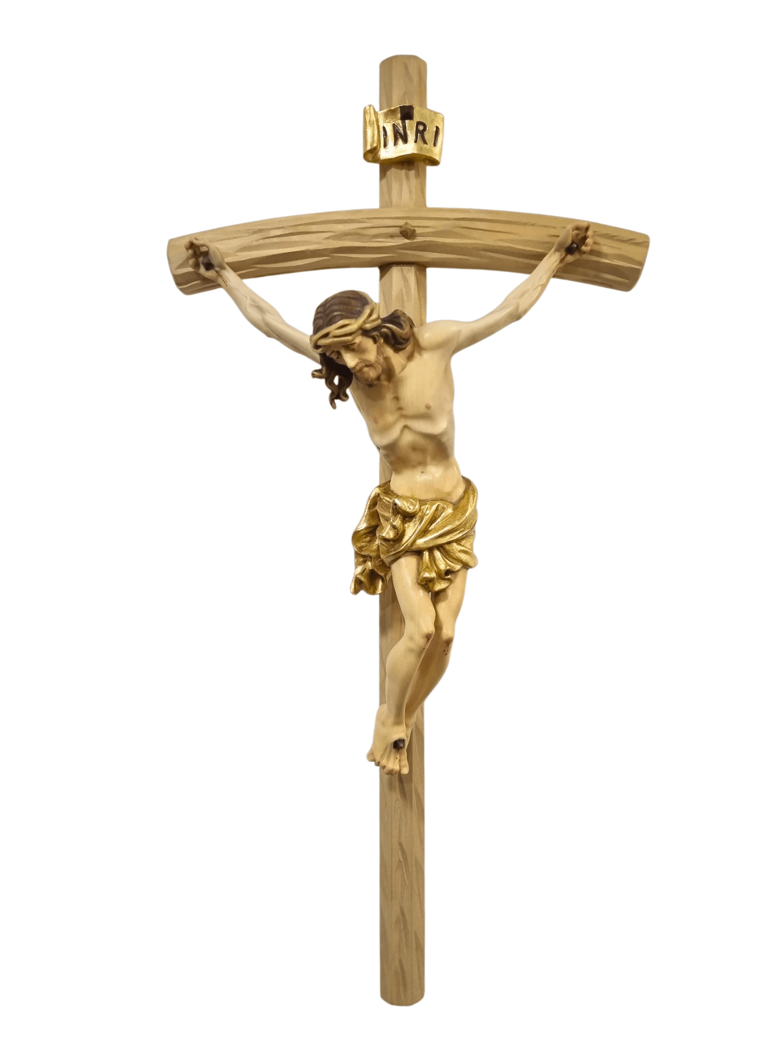 Crucifixo em Madeira Italiana Colorido 70 cm-TerraCotta Arte Sacra