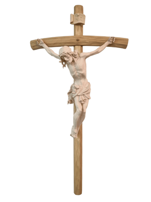Crucifixo em Madeira Italiana Natural 70 cm-TerraCotta Arte Sacra