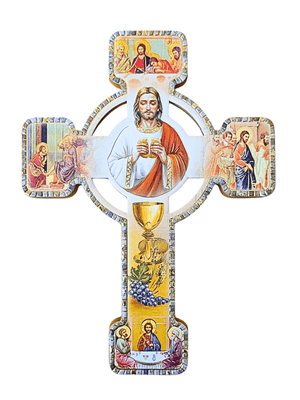 Cruz Italiana em Madeira Primeira Comunhão-TerraCotta Arte Sacra