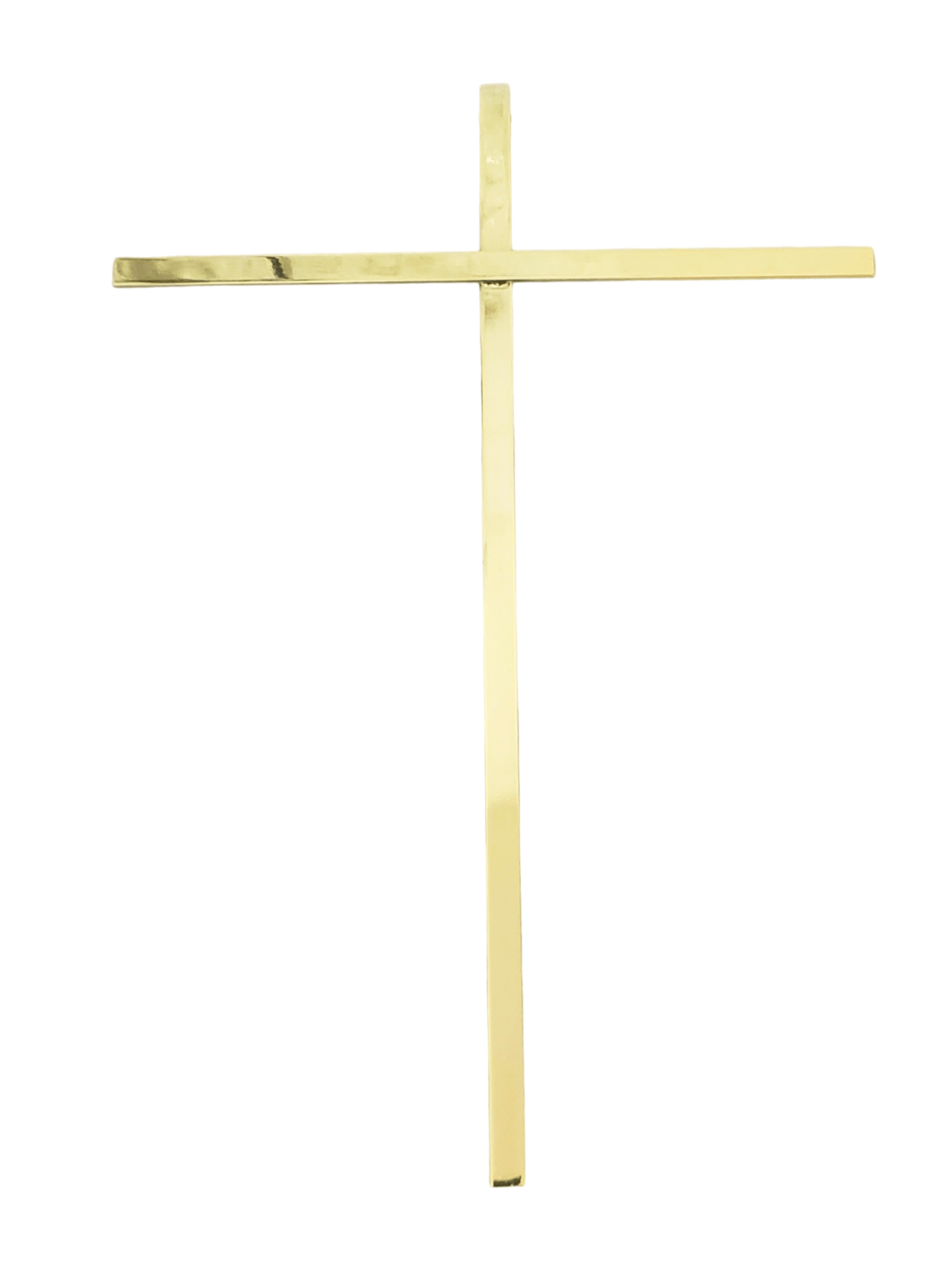 Cruz de Aço Galvanizado Dourada 28 cm-TerraCotta Arte Sacra