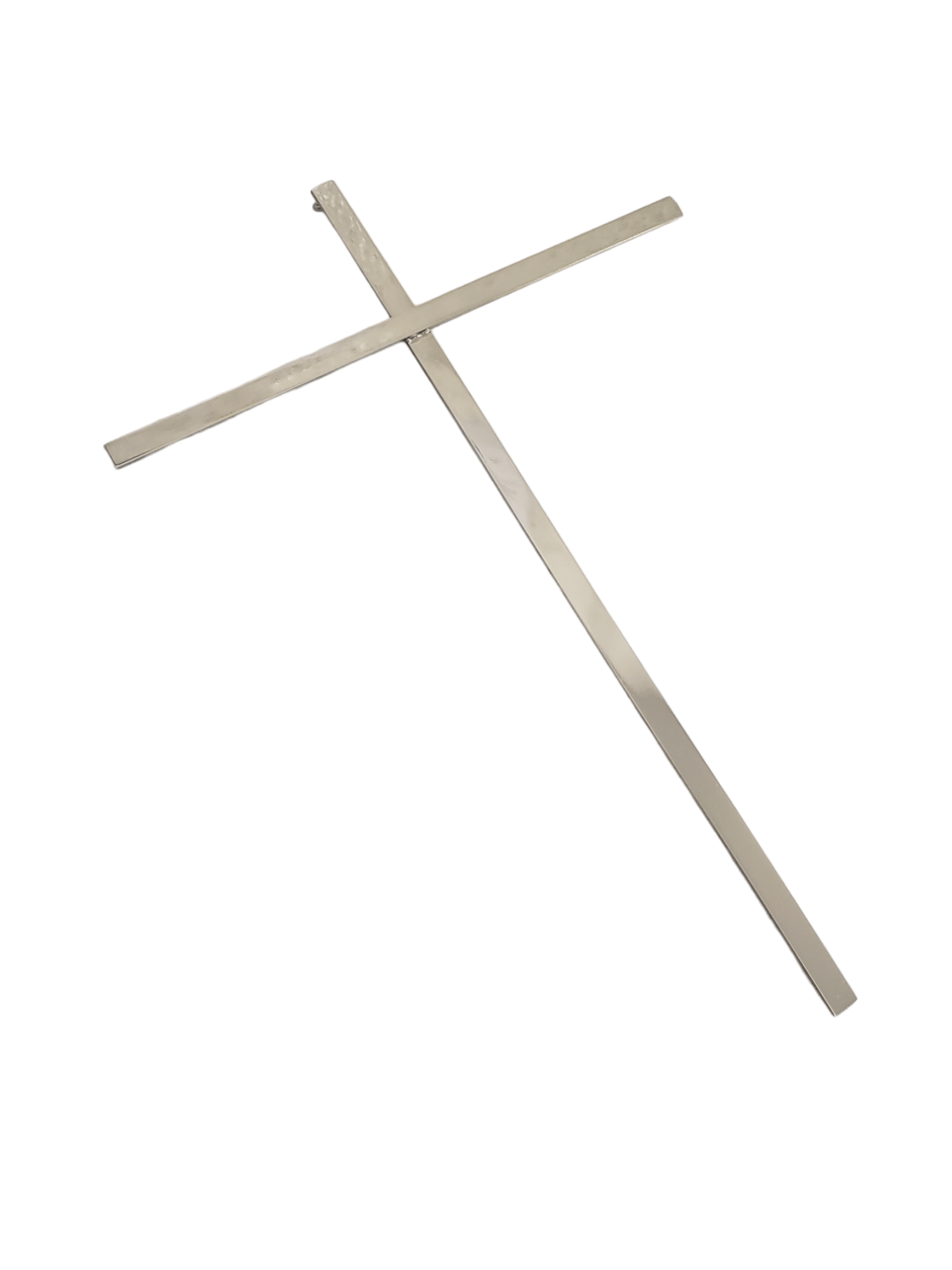 Cruz de Aço Galvanizado Prateada 21 cm-TerraCotta Arte Sacra