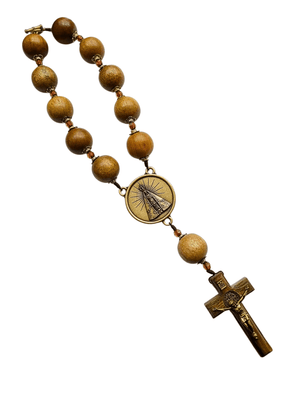 Dezena para Porta de Nossa Senhora Aparecida em Madeira de Imbuia-TerraCotta Arte Sacra