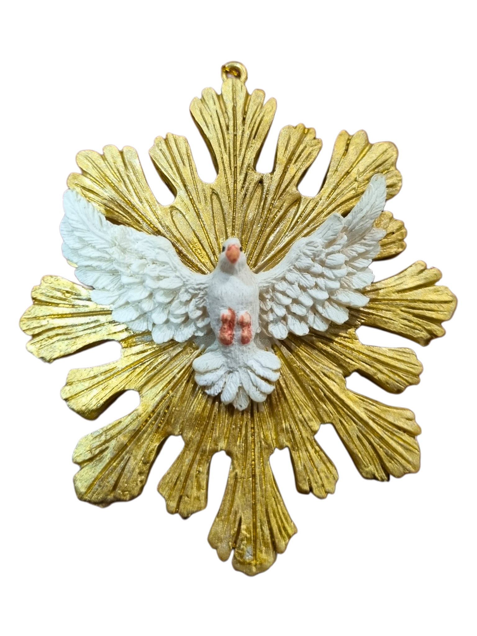 Divino Espírito Santo de Pendurar em Resina 8 cm-TerraCotta Arte Sacra