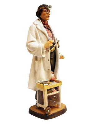 Escultura de São José Moscati Madeira Italiana 15 cm-TerraCotta Arte Sacra