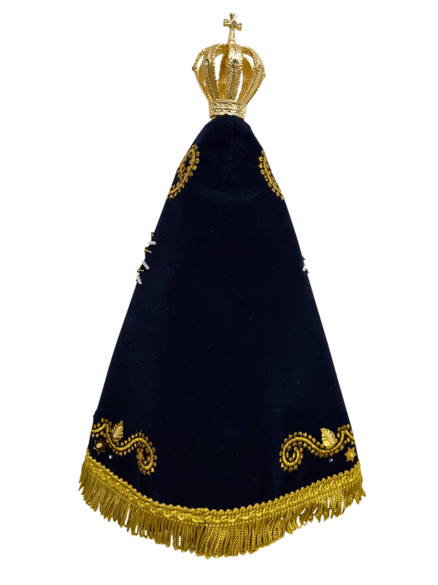 IImagem de Nossa Senhora Aparecida em Pó de Mármore Manto Luxo Pérola 30 cm-TerraCotta Arte Sacra