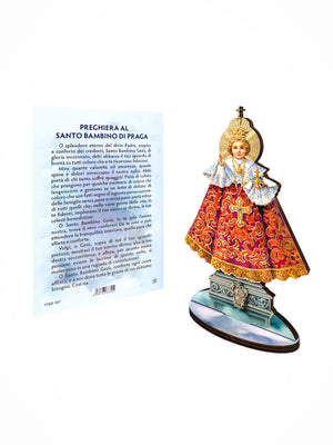 Imagem Italiana Bidimensional Menino Jesus de Praga-TerraCotta Arte Sacra