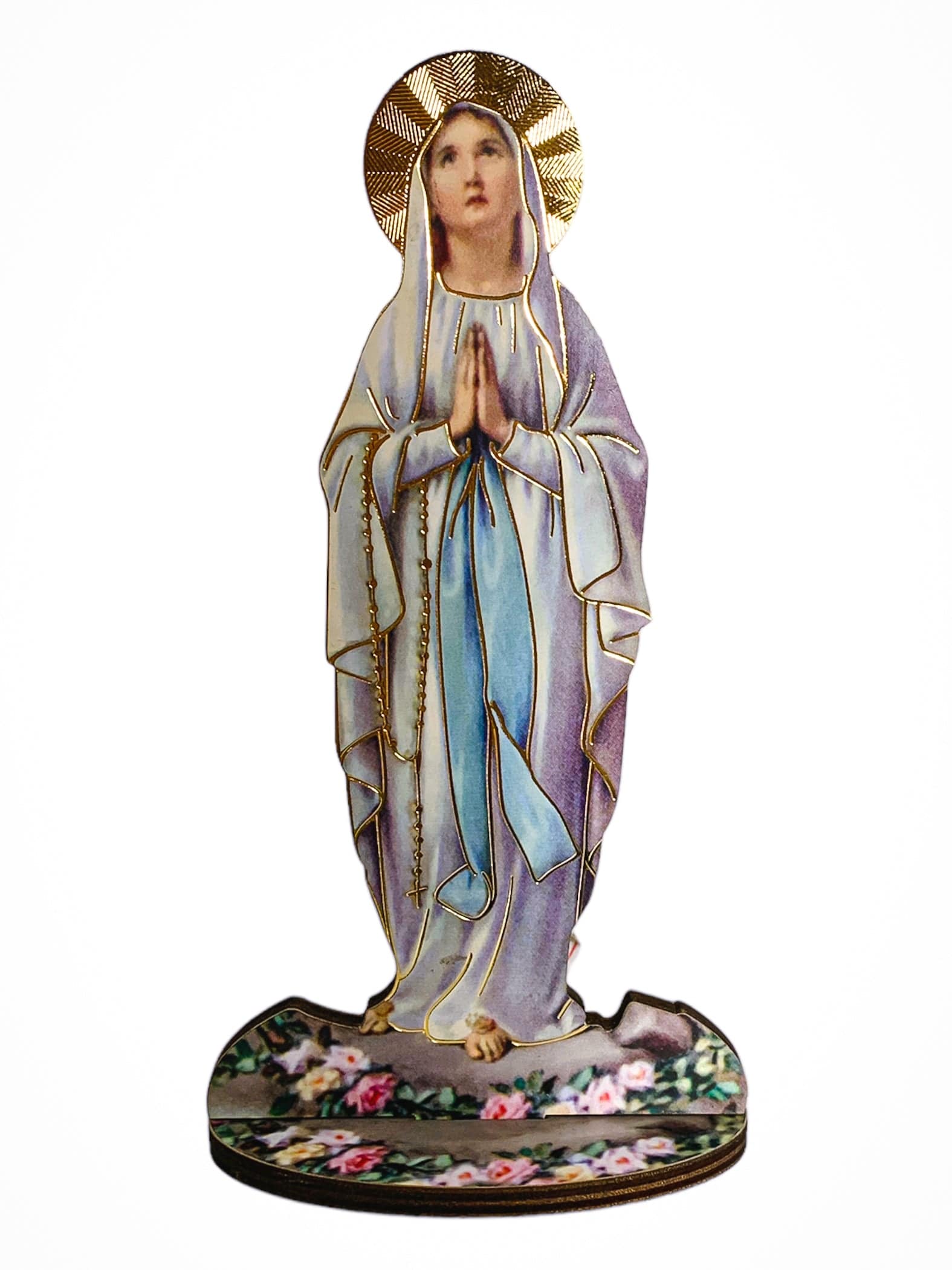 Imagem Italiana Bidimensional Nossa Senhora de Lourdes-TerraCotta Arte Sacra