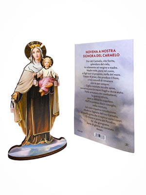 Imagem Italiana Bidimensional de Nossa Senhora do Carmo-TerraCotta Arte Sacra