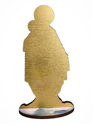 Imagem Italiana Bidimensional de Nossa Senhora do Carmo-TerraCotta Arte Sacra