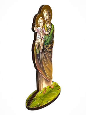 Imagem Italiana Bidimensional de São José-TerraCotta Arte Sacra