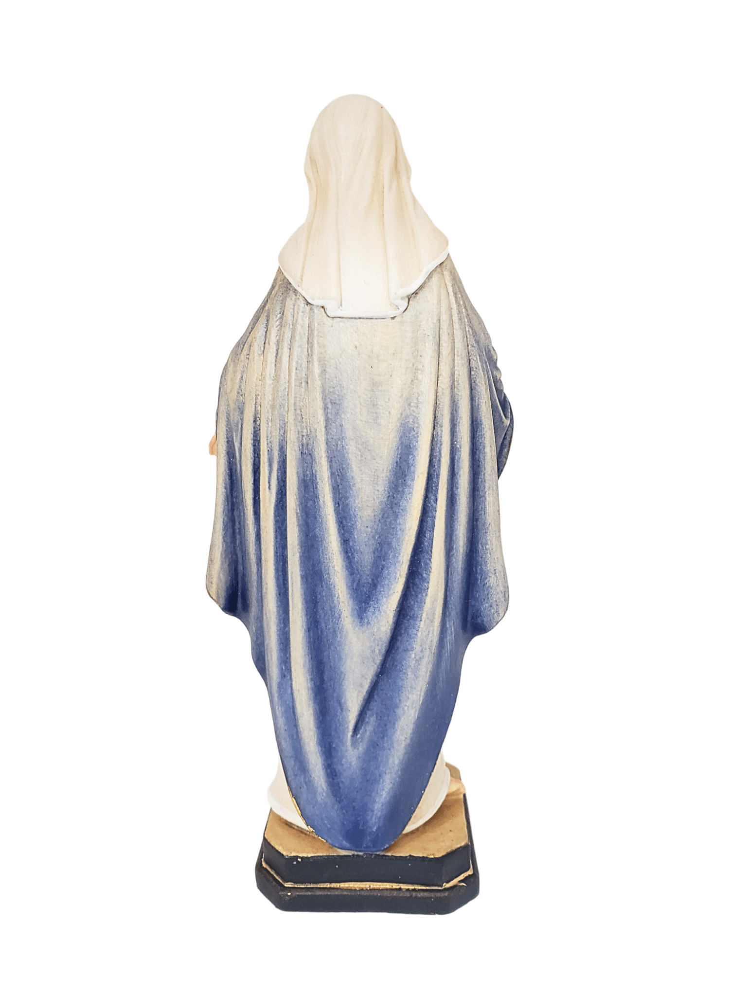 Imagem Italiana em Madeira Nossa Senhora das Graças com Coração 19 cm-TerraCotta Arte Sacra
