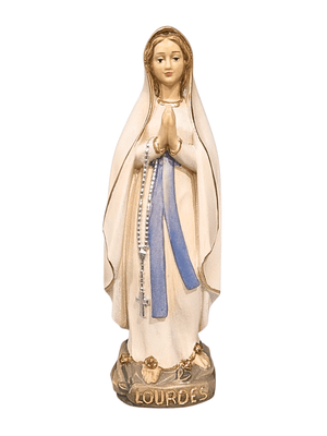 Imagem Italiana em Madeira Nossa Senhora de Lourdes 17 cm-TerraCotta Arte Sacra