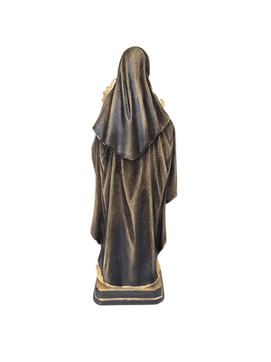 Imagem Italiana em Madeira Santa Clara 15 cm-TerraCotta Arte Sacra