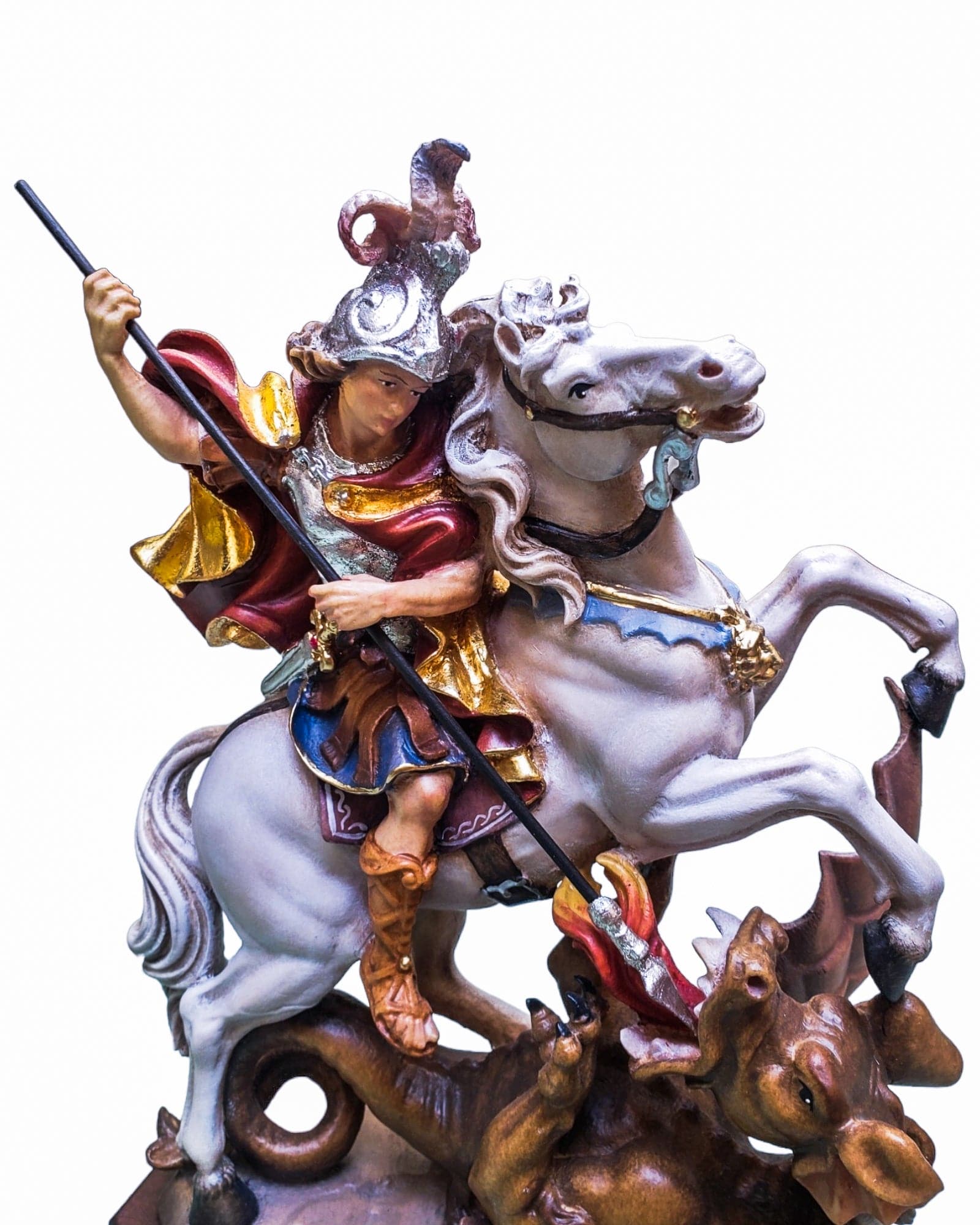 Imagem Italiana em Madeira de São Jorge 27 cm-TerraCotta Arte Sacra
