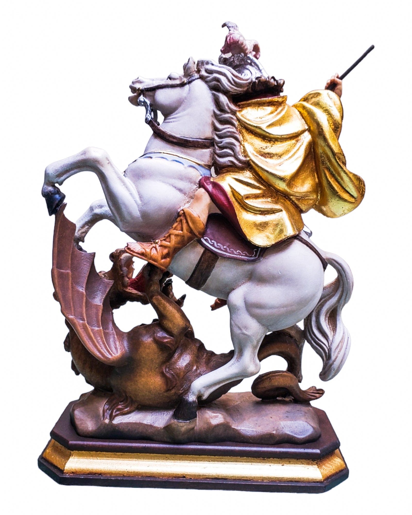 Imagem Italiana em Madeira de São Jorge 27 cm-TerraCotta Arte Sacra