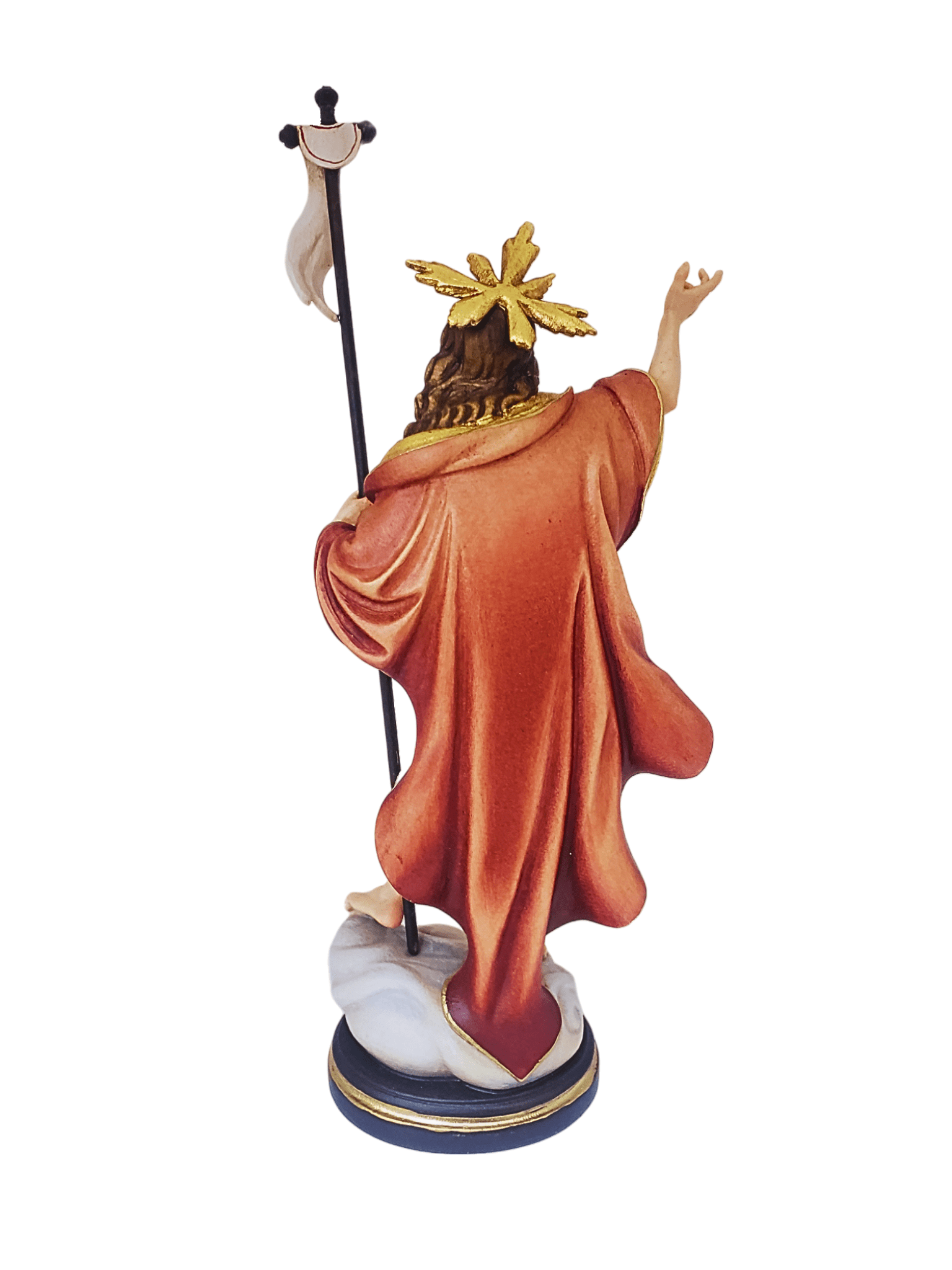 Imagem Jesus Ressuscitado de Madeira Italiana 22cm-TerraCotta Arte Sacra